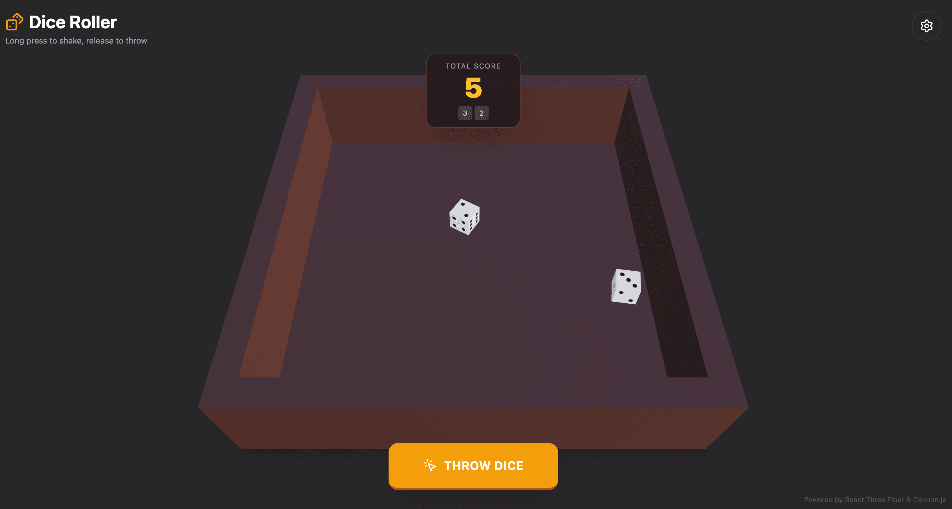 Dice Throw Simulator