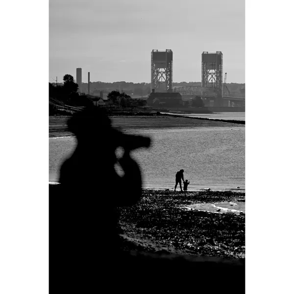 George Lane Beach black and white
