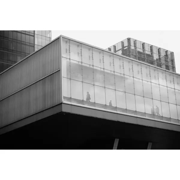 Museum glass black and white