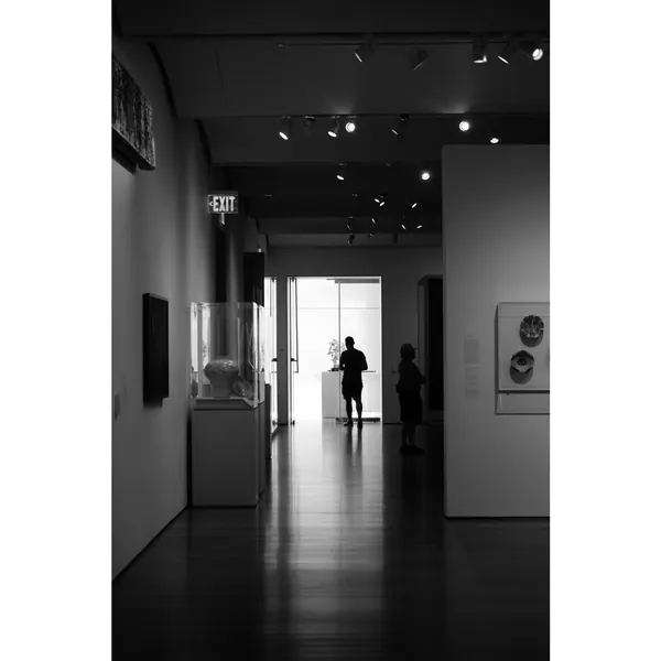 Museum shadow black and white