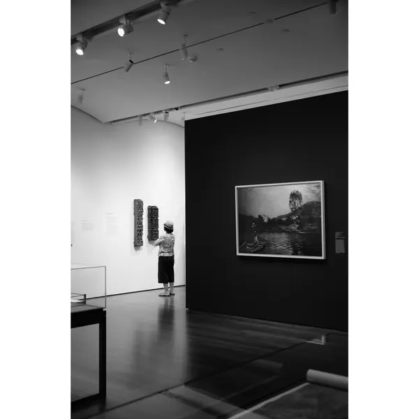 Museum view black and white