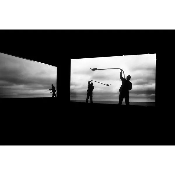 Whip men black and white