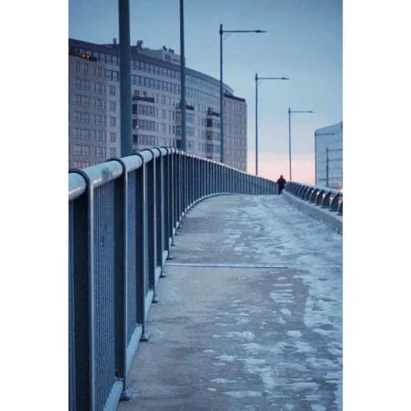 Winter dusk travel